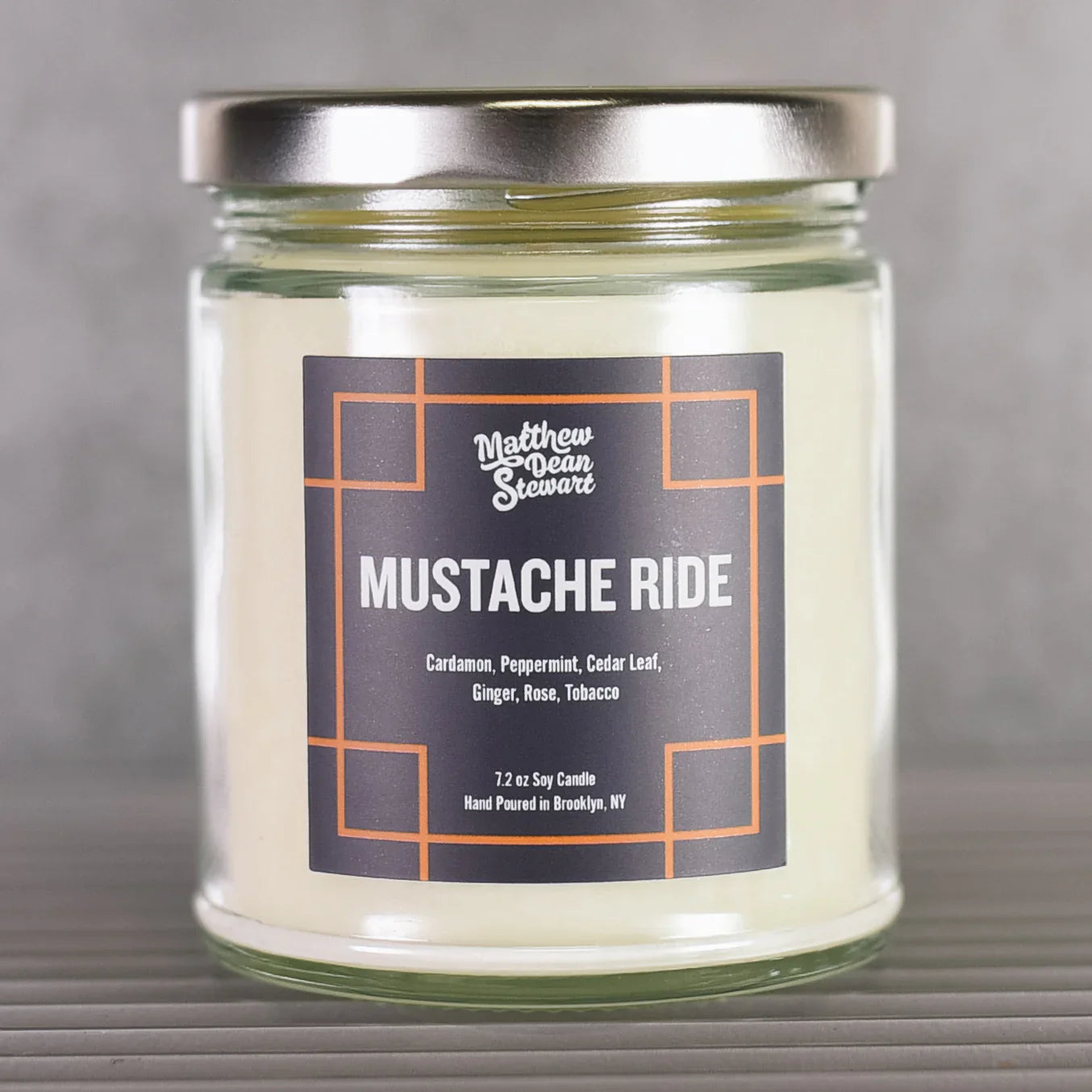 Mustache Ride Candle